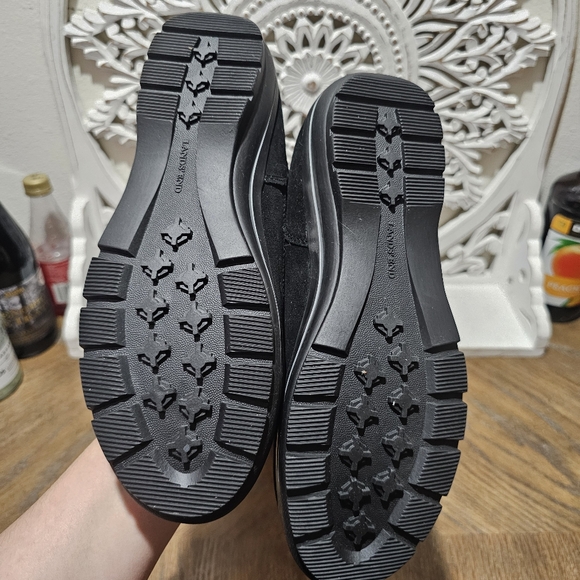 NEW Lands End Women's Black Winter Boots with Faux Fur Trim Womans - Picture 10 of 10